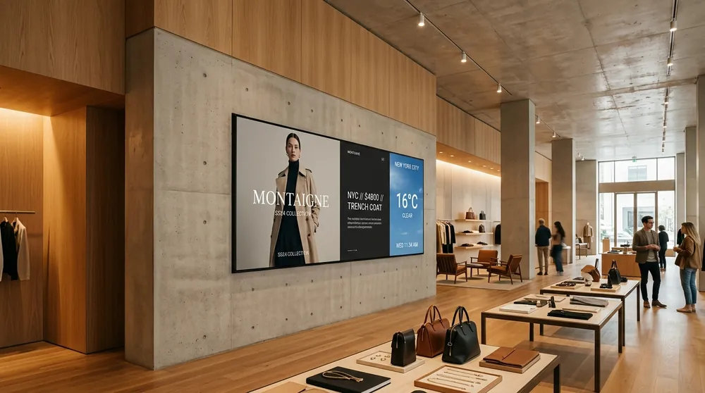 Sample multi-zone layout on a retail store display