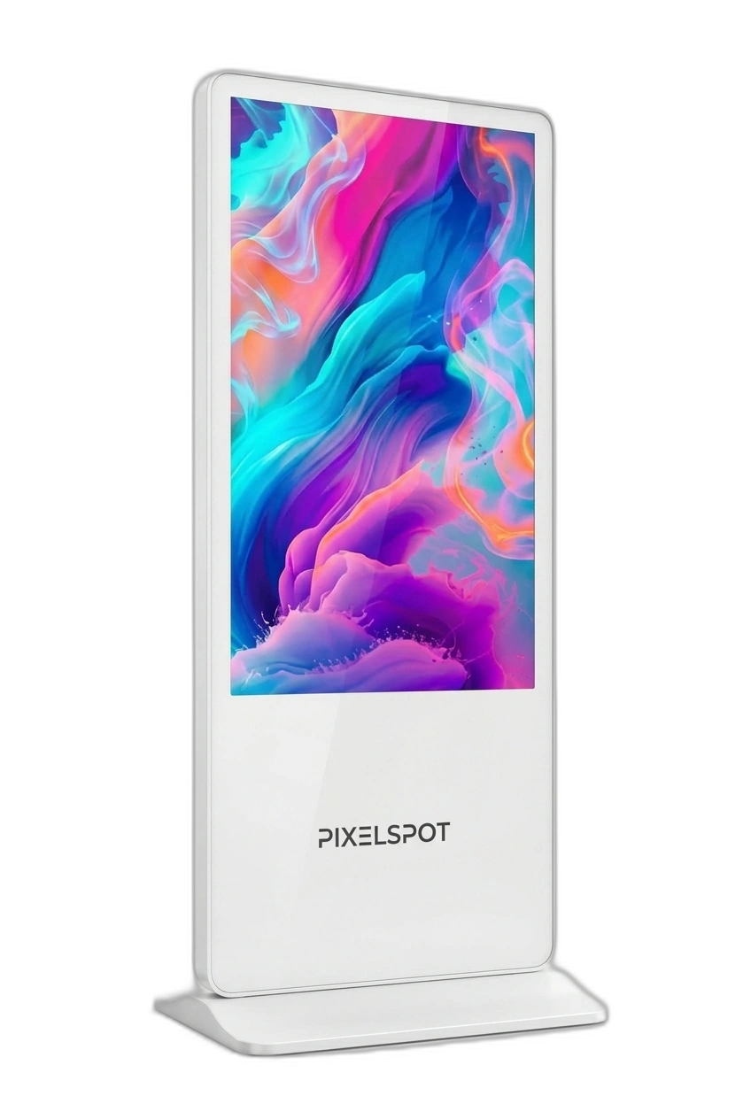 Standee Series Floor-Standing Totem in Ceramic White